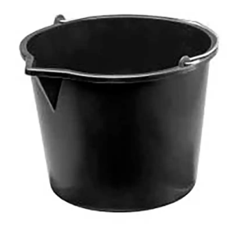 Відро пластикове господарське синє/чорне, пластикова ручка - 12 л Укрпром